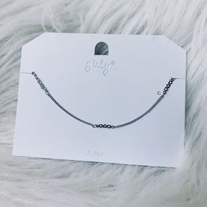 Silver dainty ankle bracelet